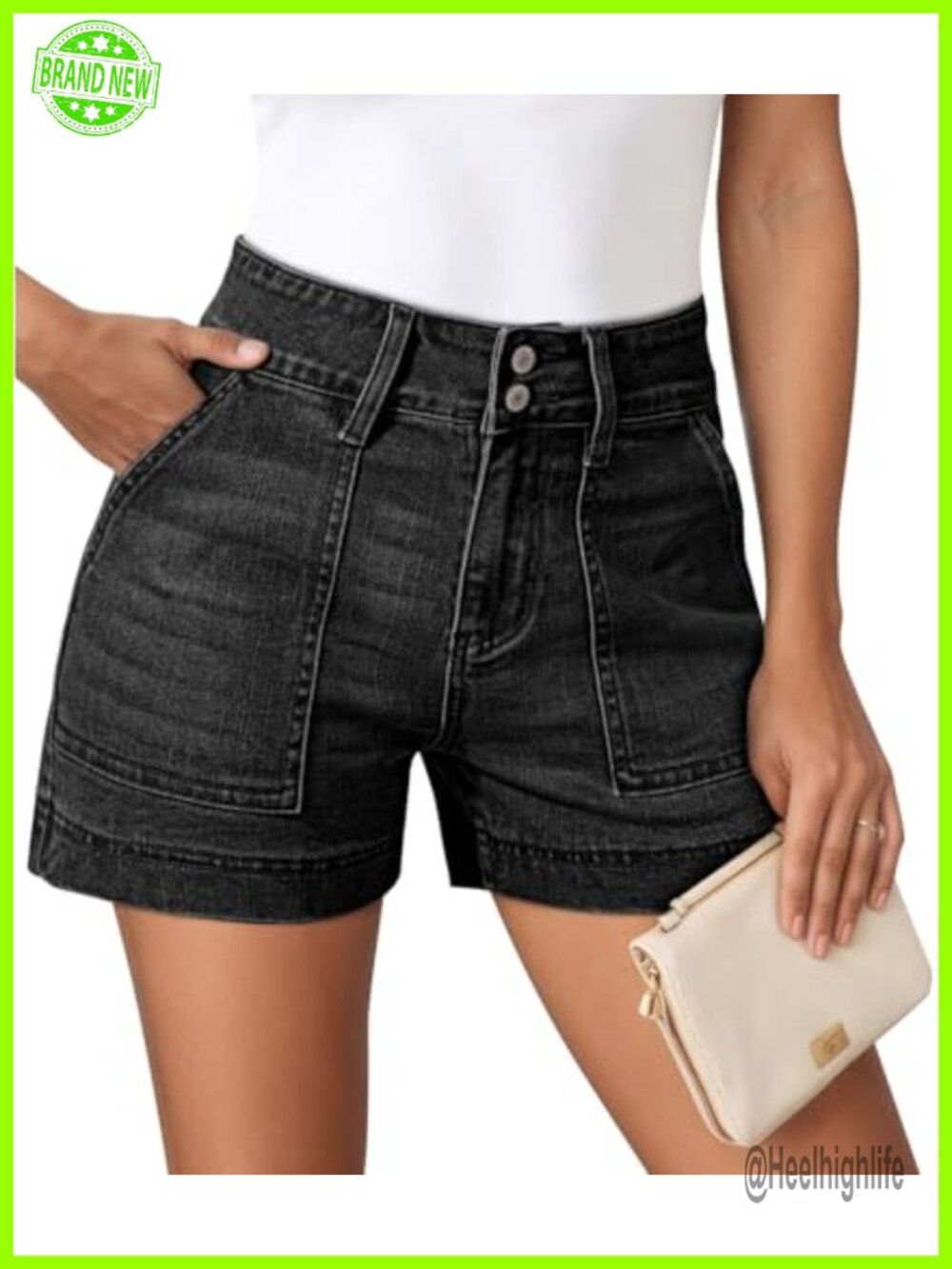 Women's High Waisted Denim Shorts Casual Summer Cute Pocket Jean Shorts